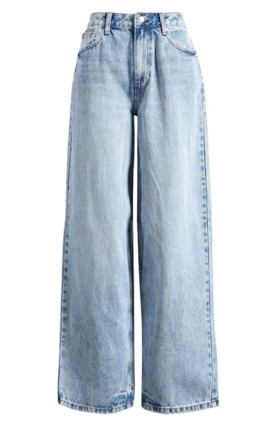 Miss Selfridge Baggy Wide Leg Jeans In Light Blue