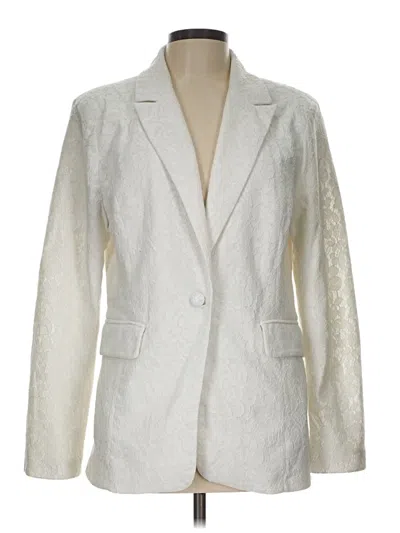 Pre-owned Miss Selfridge Blazer Jacket In Ivory