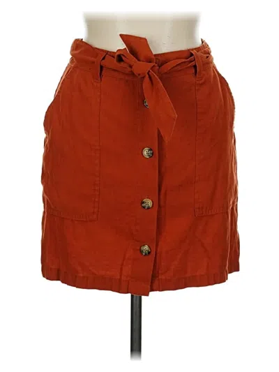 Pre-owned Miss Selfridge Casual Skirt In Orange