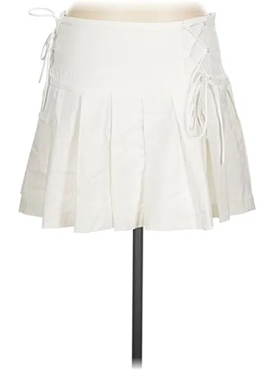 Pre-owned Miss Selfridge Casual Skirt In White