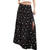Miss Selfridge Floral Tiered Maxi Skirt In Black Multi