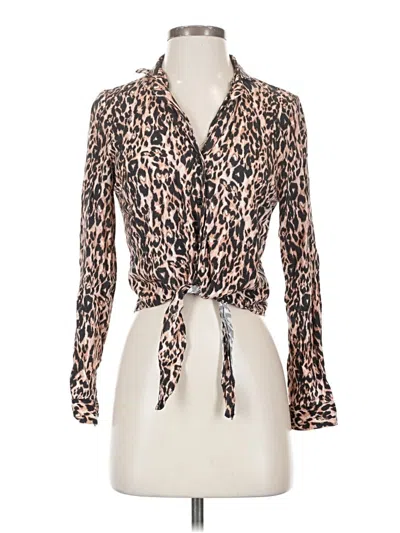 Pre-owned Miss Selfridge Long Sleeve Blouse In Brown