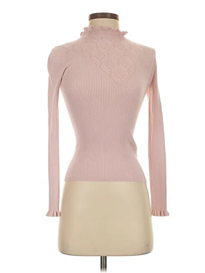 Pre-owned Miss Selfridge Long Sleeve Turtleneck In Pink