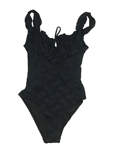 Pre-owned Miss Selfridge One Piece Swimsuit In Black