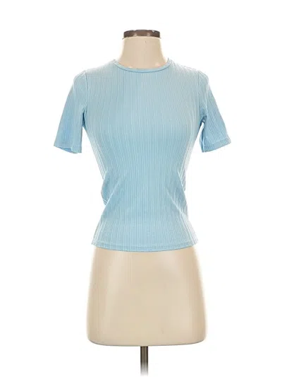 Pre-owned Miss Selfridge Short Sleeve T-shirt In Blue