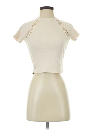 Pre-owned Miss Selfridge Short Sleeve Top Ivory High Neck Tops