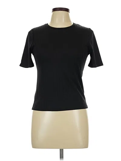 Pre-owned Miss Selfridge Short Sleeve Turtleneck In Black