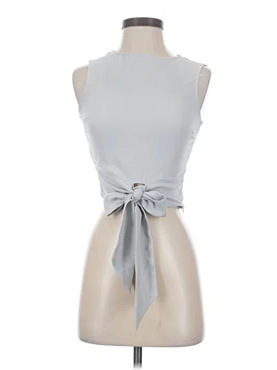 Pre-owned Miss Selfridge Sleeveless Blouse In Silver