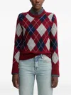 Miss Sixty Argyle Sweater In Multi