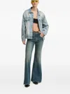 Miss Sixty Bikini-waist Flared Jeans In Blue