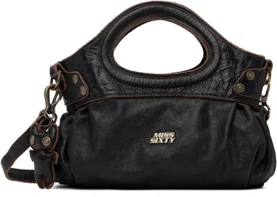 Miss Sixty Black & Brown Knwls Edition Distressed Bag