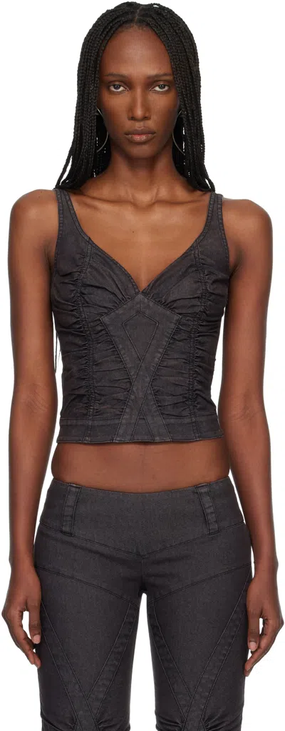 Miss Sixty Black Knwls Edition Strap Tank Top