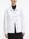 Miss Sixty Buttoned Graphic Jacket In White