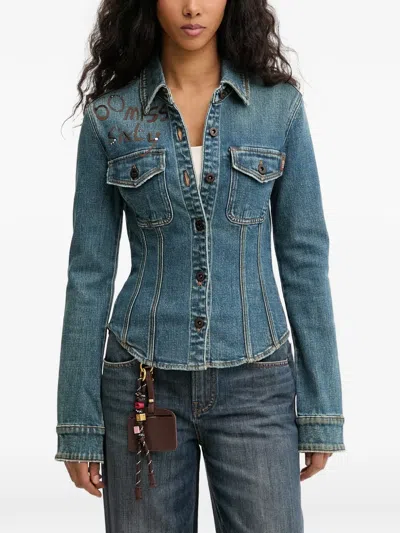 Miss Sixty Chest-pocket Buttoned Shirt In Multi