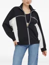 Miss Sixty Colour-block Zip-up Sweatshirt In Black