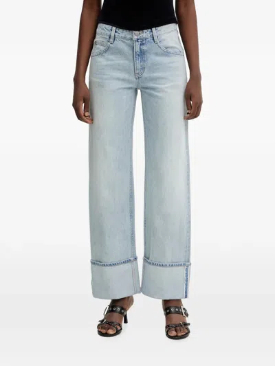 Miss Sixty Cuffed Denim Jeans In Blue