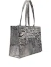 Miss Sixty Denim-print Tote Bag In Gray