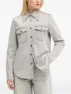 Miss Sixty Denim Shirt In Gray
