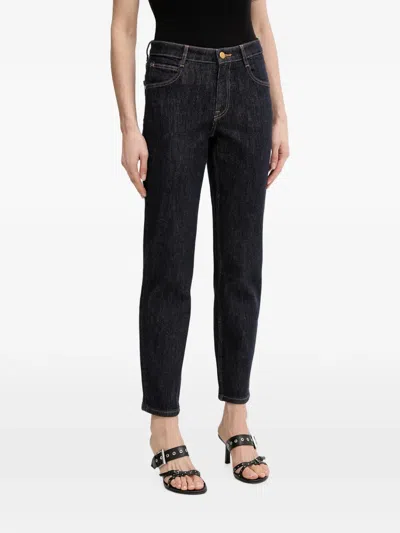 Miss Sixty Emma Contrast-stitch Mid-rise Skinny Jeans In Blue