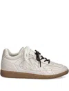 Miss Sixty Lace-up Panelled Sneakers In Neutral
