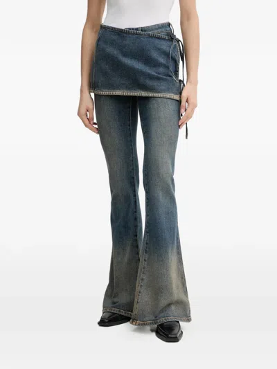 Miss Sixty Layered Flared Jeans In Blue