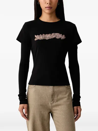 Miss Sixty Layered-effect Graphic-print T-shirt In Black