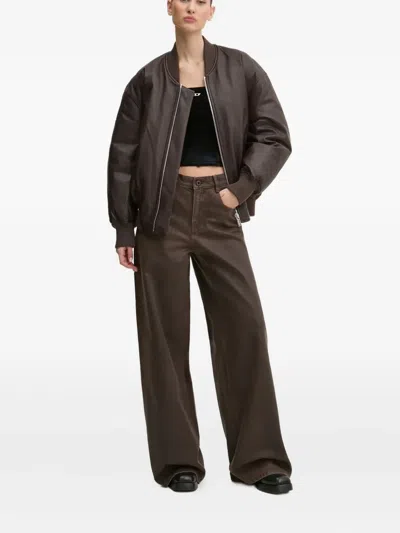 Miss Sixty Logo-patch Denim Jeans In Brown