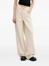 Miss Sixty Logo-patch Straight-leg Jeans In Neutral