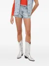 Miss Sixty Mushroom-embellished Denim Shorts In Blue