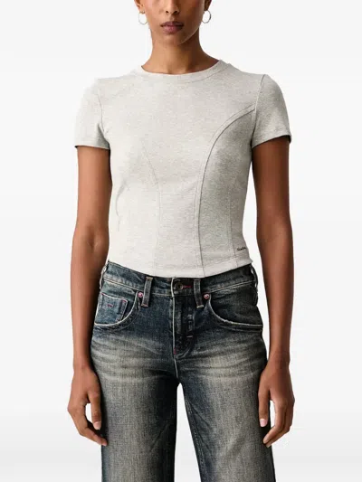 Miss Sixty Panelled Short-sleeve T-shirt In Gray