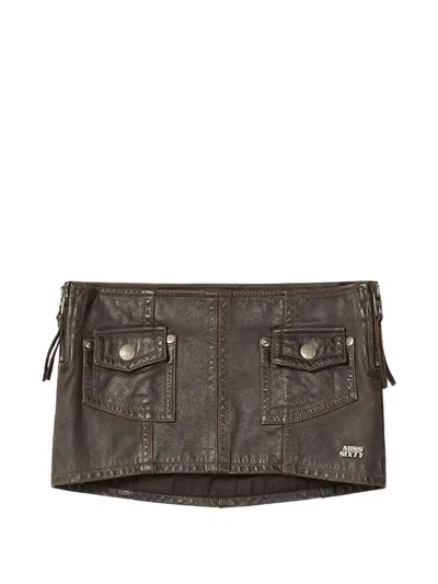 Miss Sixty Patch Pocket Mini Skirt In Green