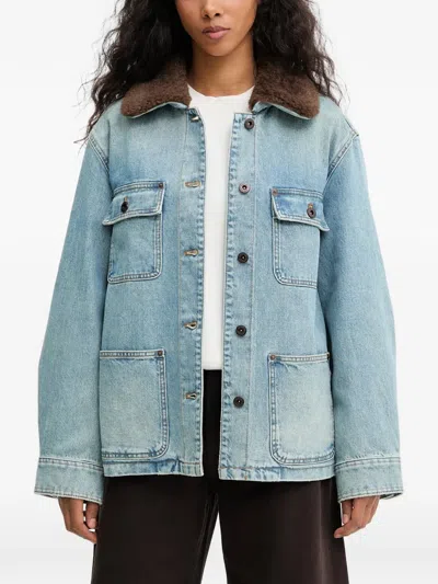 Miss Sixty Pocket Denim Jacket In Blue