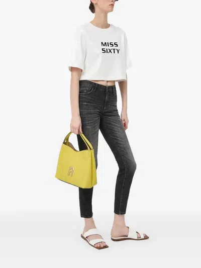 Miss Sixty Sequin-embellished Cropped Top In White