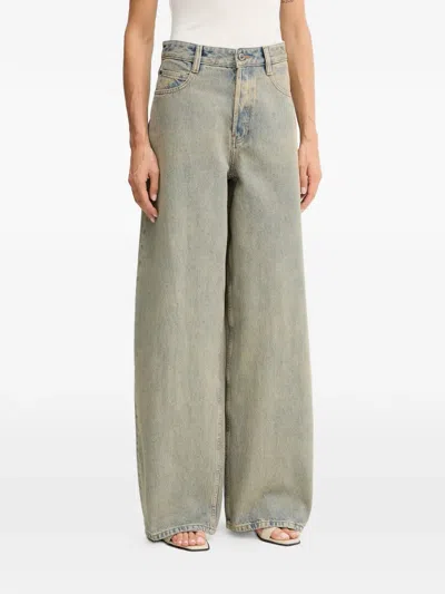 Miss Sixty Wide-leg Button-fly Denim Jeans In Blue