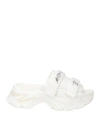 Miss Sixty Woman Sandals White Size 8 Leather In White