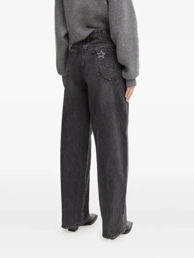 Miss Sixty X Keith Haring Printed Cotton Jeans In Grey