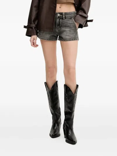 Miss Sixty Zip-pocket Denim Shorts In Black