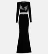 Miss Sohee Embroidered Crop Top And Maxi Skirt In Black