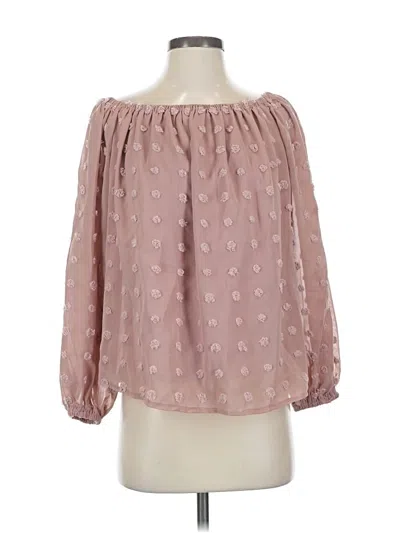 Pre-owned Miss Sparkling 3/4 Sleeve Blouse In Pink