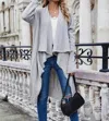 MISS SPARKLING GRACIE OVERSIZED LONG CARDI IN GREY