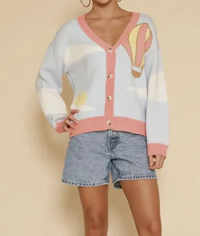Miss Sparkling Hot Air Balloon Cardigan In Multi