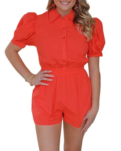 Miss Sparkling In Paradise Romper In Red