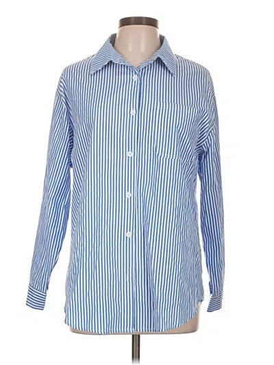 Pre-owned Miss Sparkling Long Sleeve Button Down Shirt In Blue