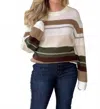 Miss Sparkling Multi Striped Sweater In Multi
