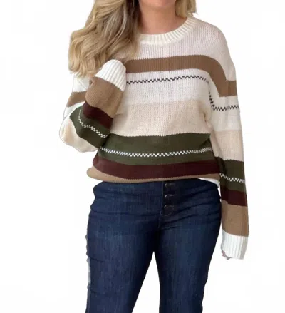 Miss Sparkling Multi Striped Sweater
