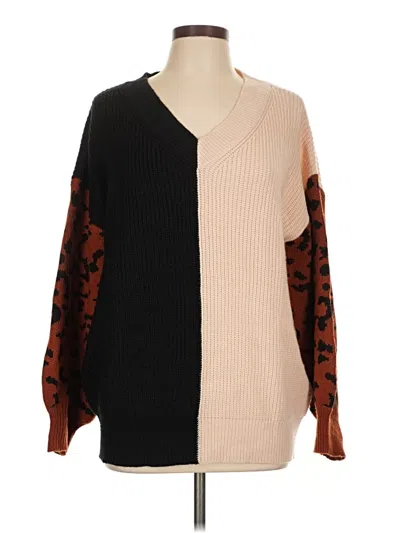 Pre-owned Miss Sparkling Pullover Sweater In Brown