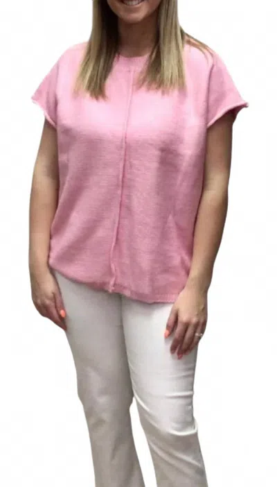 Miss Sparkling Sleeveless Knit Sweater In Pink