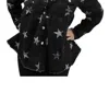 Miss Sparkling Star Denim Shirt In Black In Black