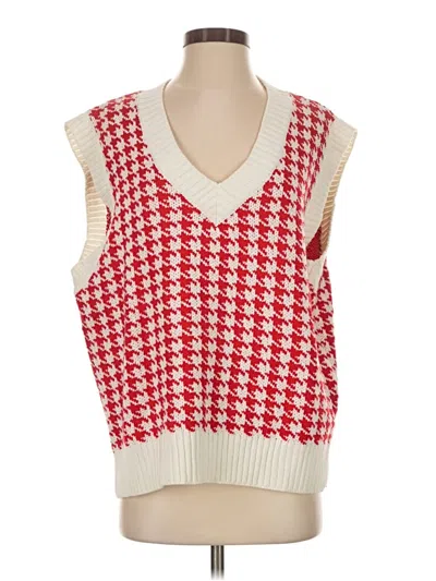 Pre-owned Miss Sparkling Sweater Vest In Red