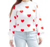 Miss Sparkling Sweetheart Cozy Knit Sweater In White In White